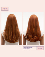 Hair before and after using Maria Nila Head & Hair Heal Masque