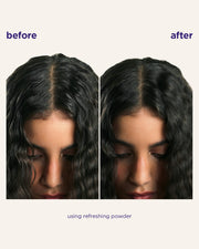 Hair before and after using Maria Nila Refreshing Powder (2)