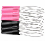 Loopnåle med pink og sort håndtag